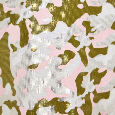 Girls white camouflage print t-shirt